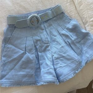 Zimmermann Light Blue High Waist Women's Shorts
